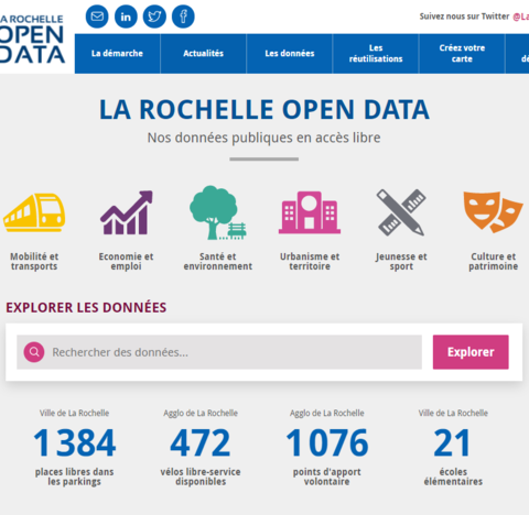 Lancement de la plateforme OpenData mutualisée Ville et Agglo de La Rochelle
